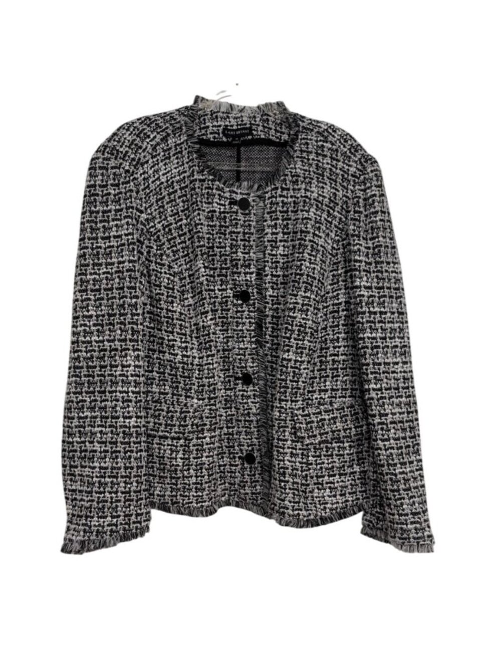 Lane Bryant Tweed Blazer Womens Plus Size 18 Fringe Trim Old Money Classic